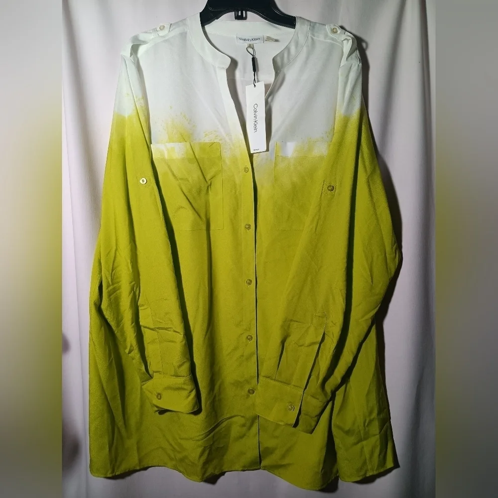 Vibrant Green Button-Up Shirt